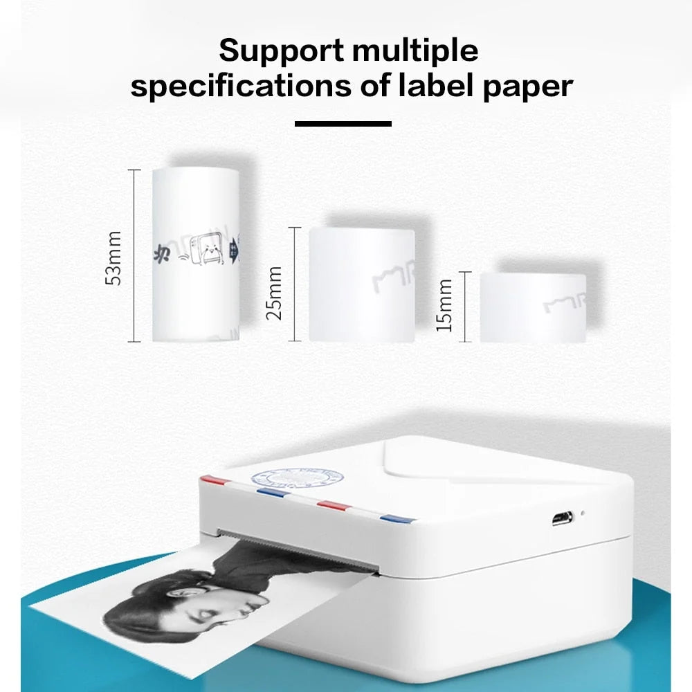 Portable Photo Printer Pocket-Sized Bluetooth Thermal Printing