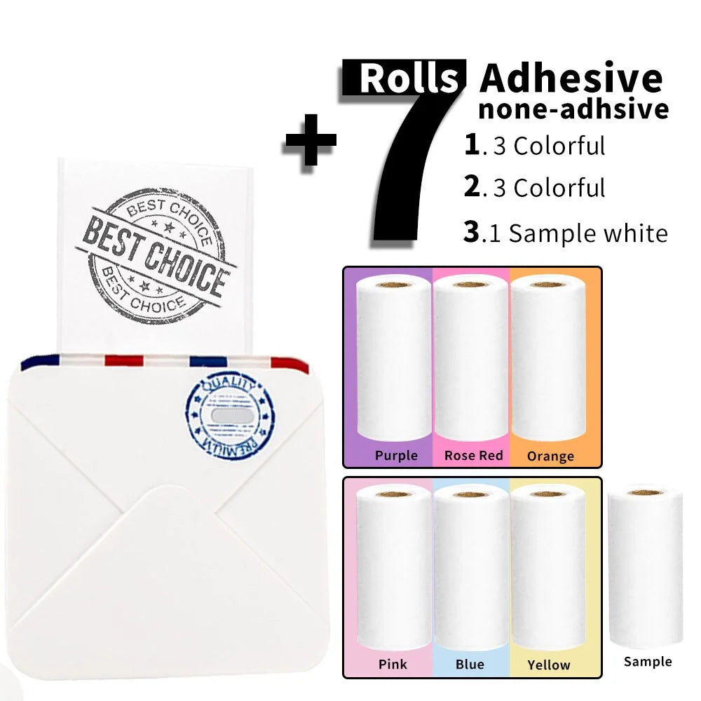 Portable Photo Printer Pocket-Sized Bluetooth Thermal Printing
