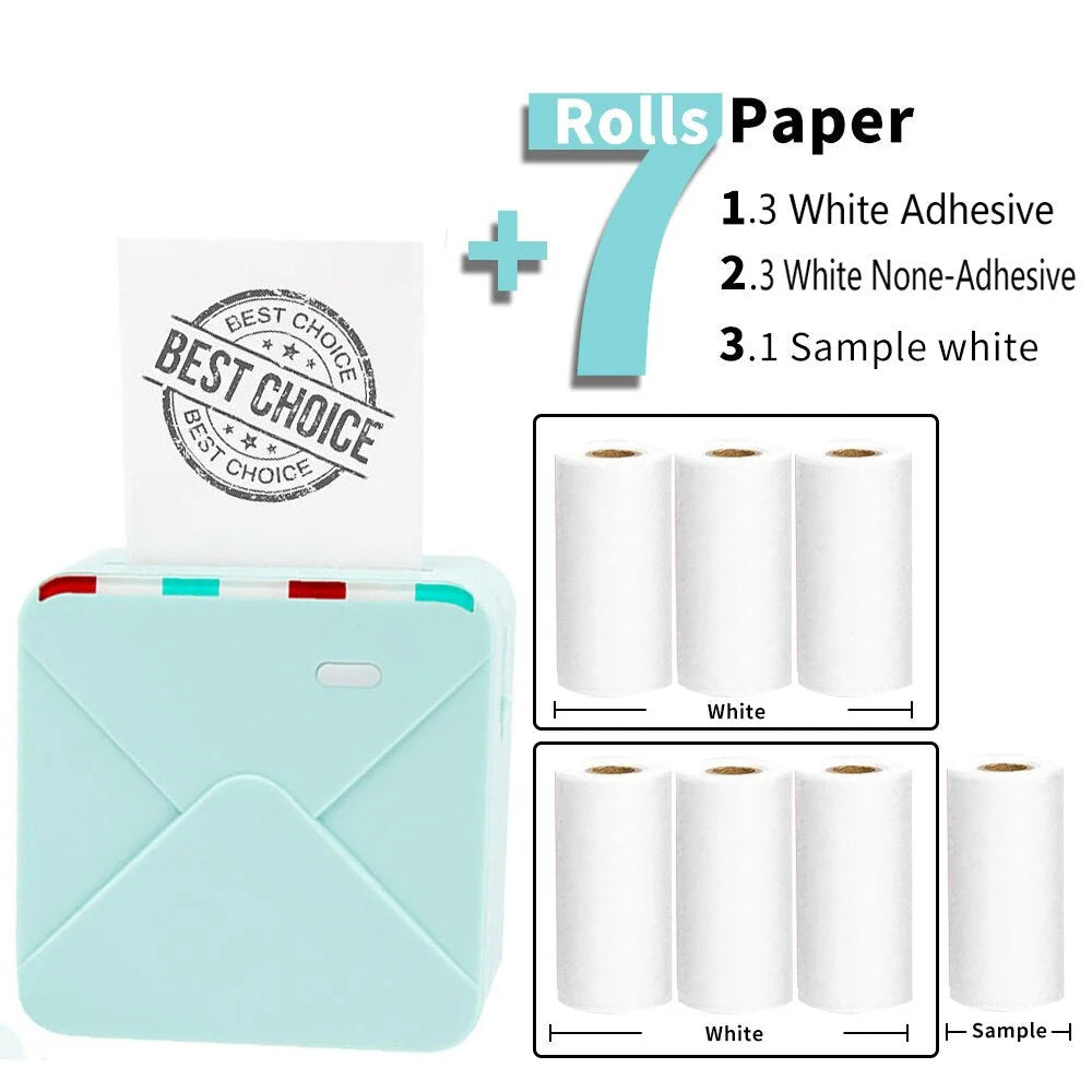 Portable Photo Printer Pocket-Sized Bluetooth Thermal Printing