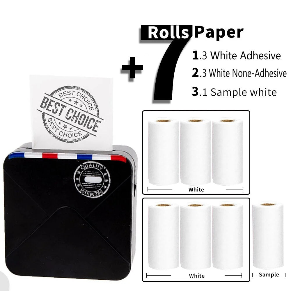 Portable Photo Printer Pocket-Sized Bluetooth Thermal Printing