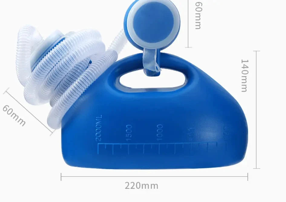 Portable Urinal 2L Capacity Removable Adjustable Hose