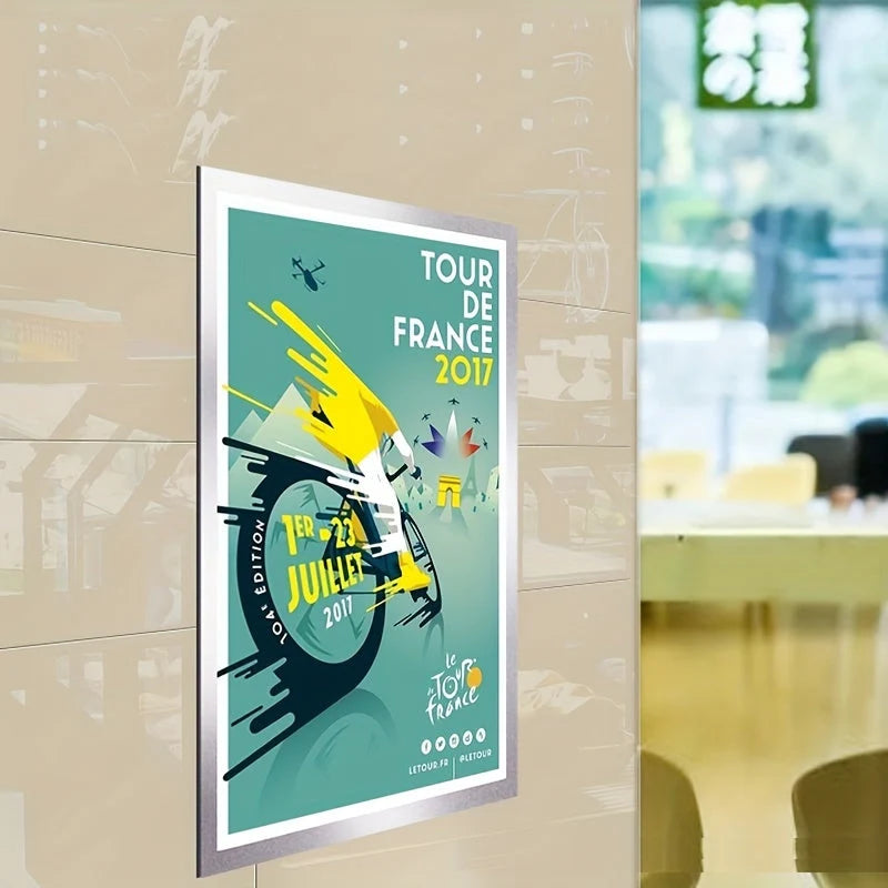 Poster Frame Magnetic Front Panel Self-Adhesive No-Drill