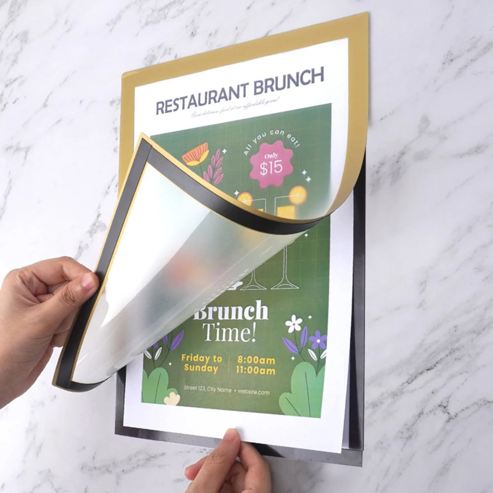 Poster Frame Magnetic Snap-Open Repositionable Self-Adhesive