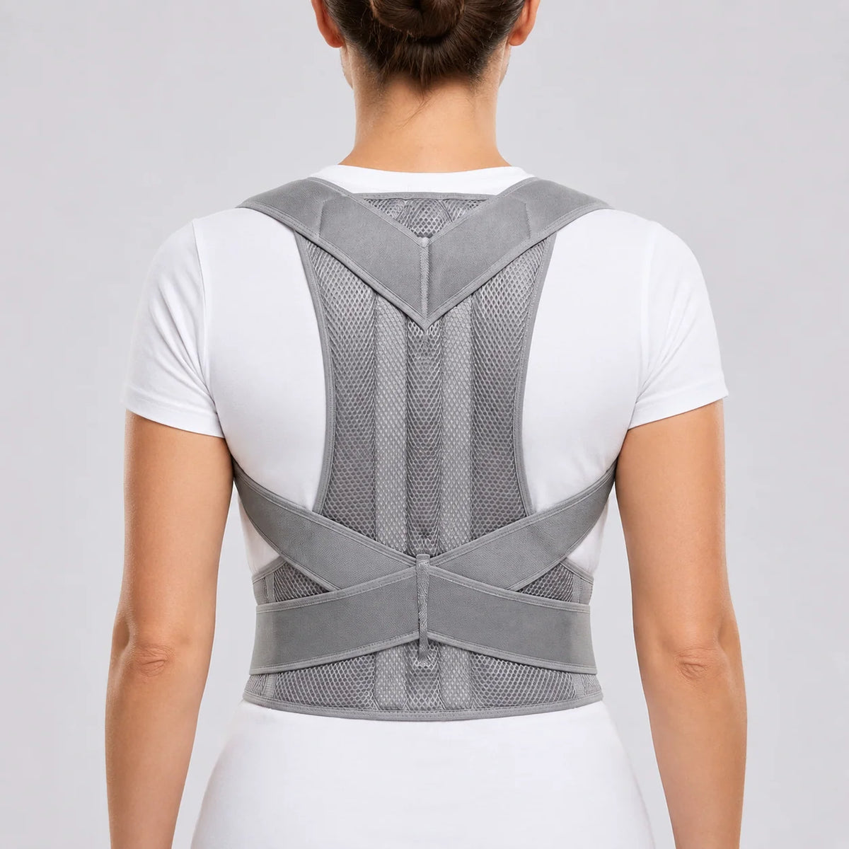 Posture Corrector Brace Adjustable Breathable Mesh 3-Zone Back Support