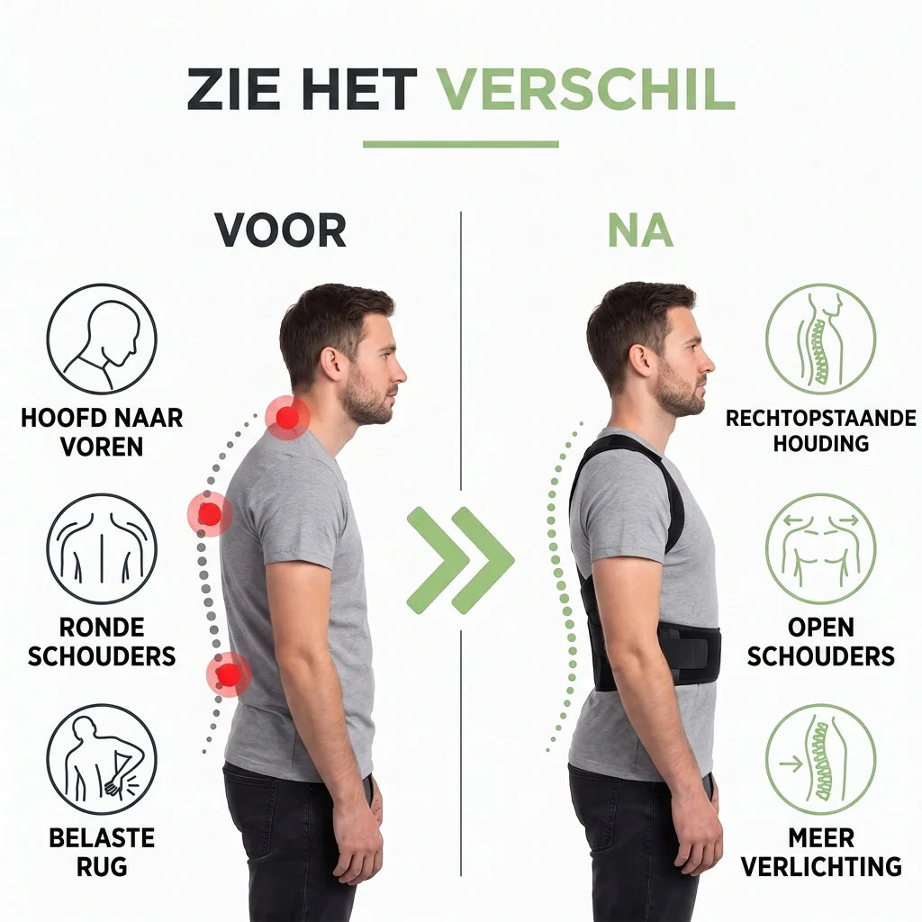 Posture Corrector Brace Adjustable Breathable Mesh 3-Zone Back Support