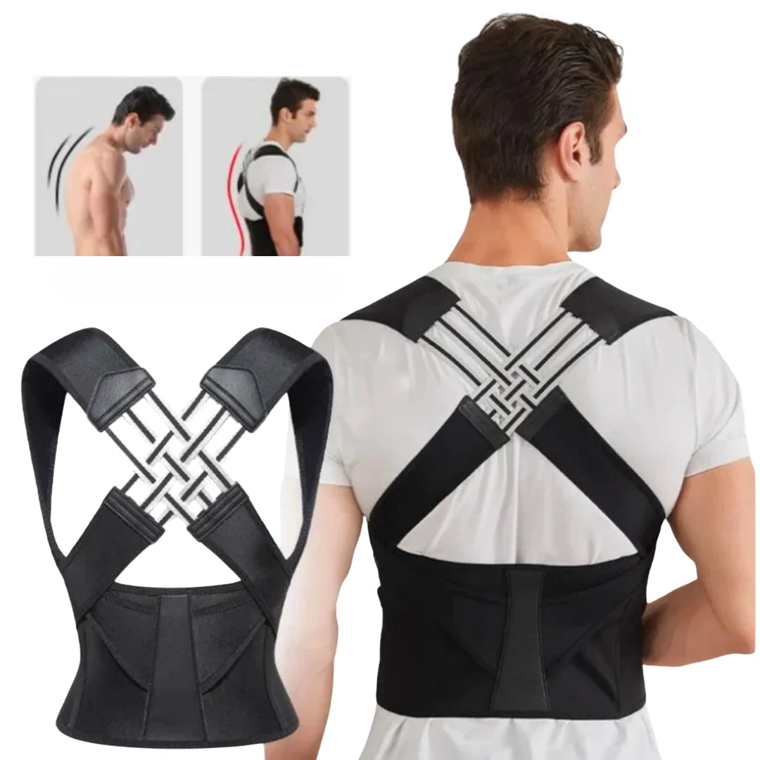 Posture Corrector Brace Adjustable Elastic Straps Discreet Under Clothing