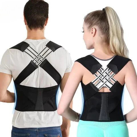 Posture Corrector Brace Adjustable Elastic Straps Discreet Under Clothing