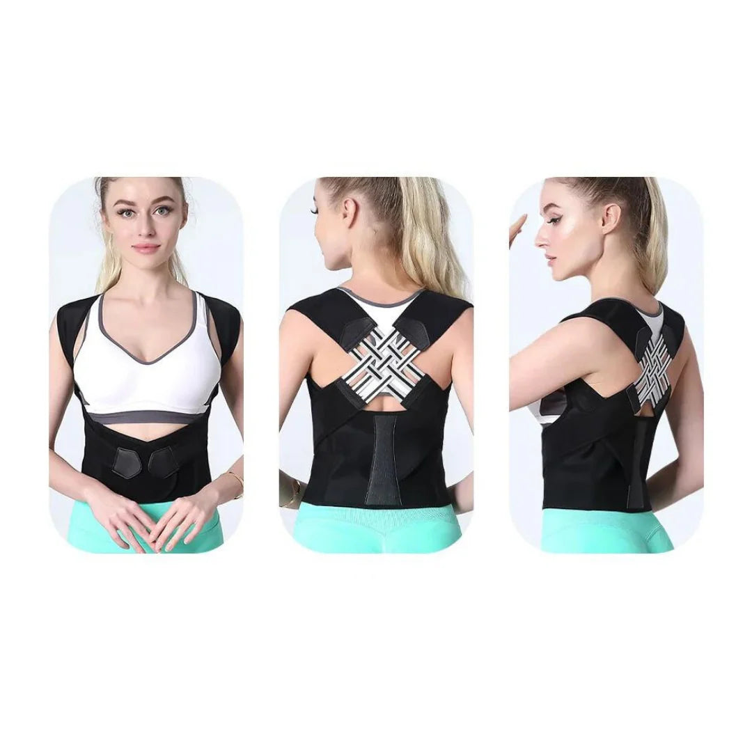Posture Corrector Brace Adjustable Elastic Straps Discreet Under Clothing