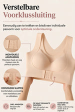 Posture Support Bra X-Back Wide Straps Front Closure