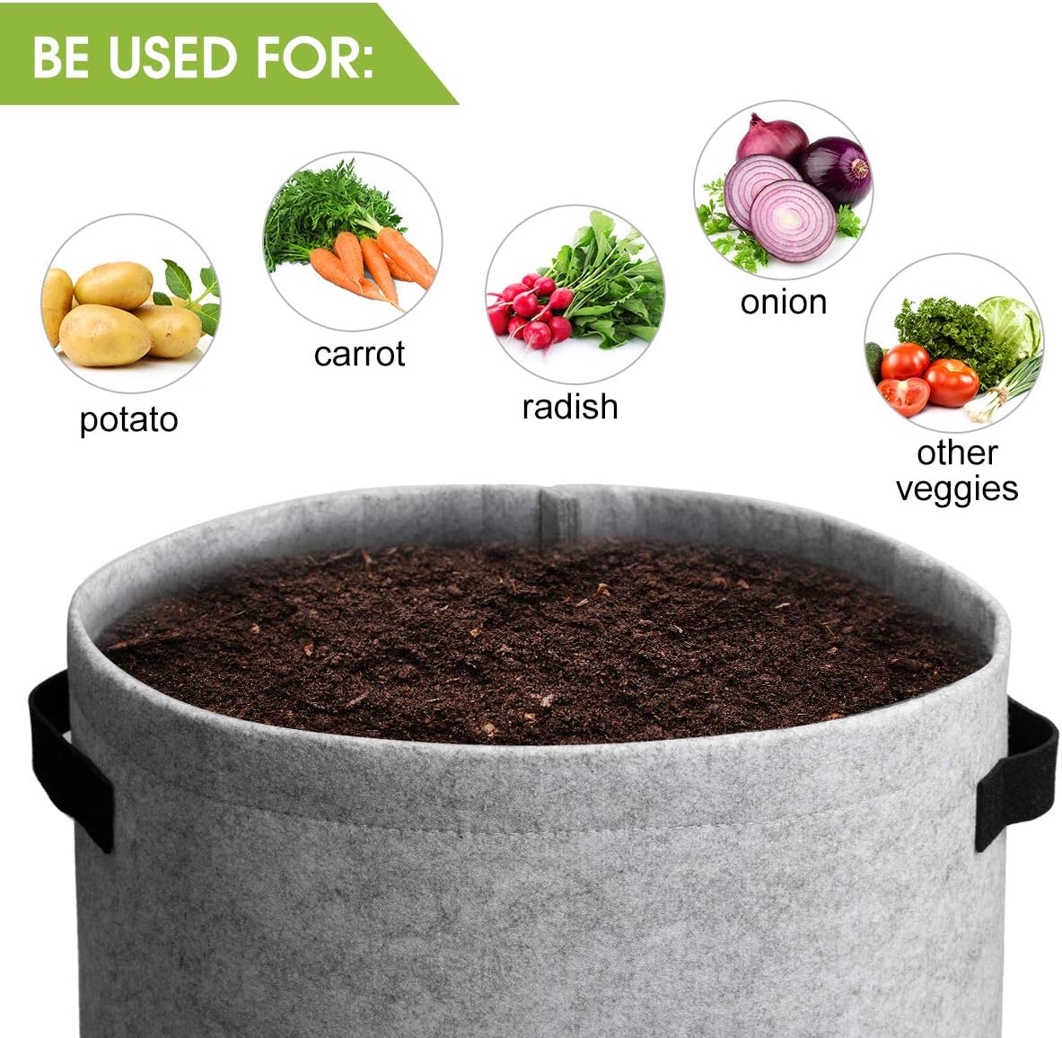 Potato Grow Bag Breathable Air-Pruning Fabric