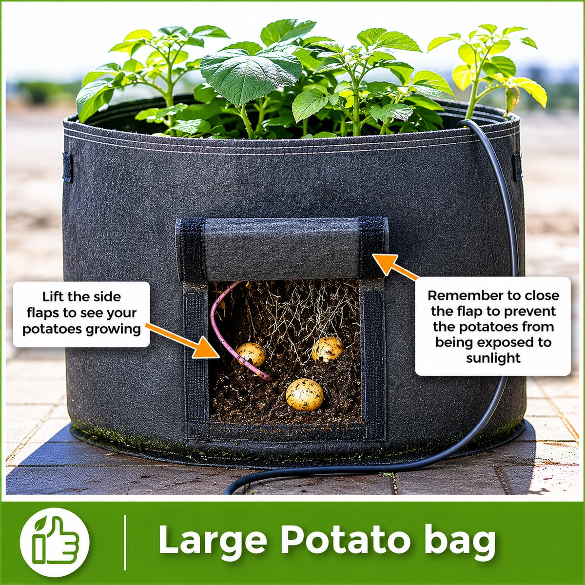 Potato Grow Bag Reusable With Side Access Flap