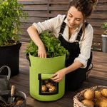 Potato Planting Bag Harvest Window Breathable Fleece