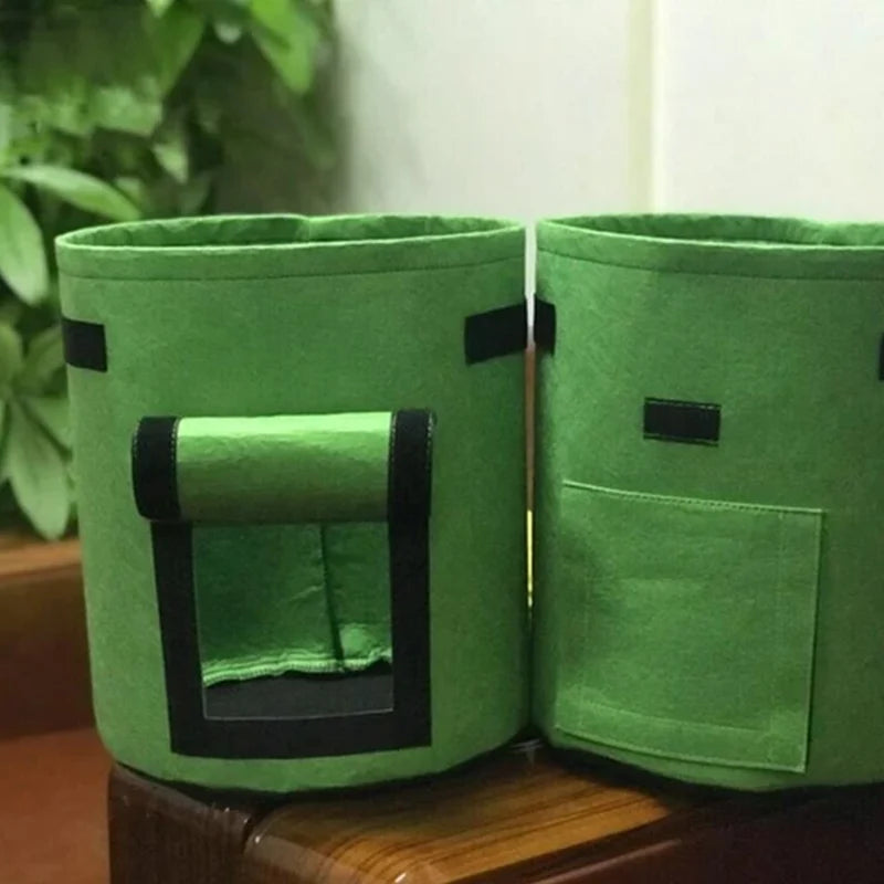 Potato Planting Bag Harvest Window Breathable Fleece