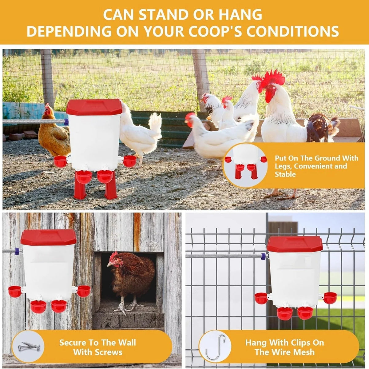 Poultry Waterer Automatic Float Valve Four Bowls