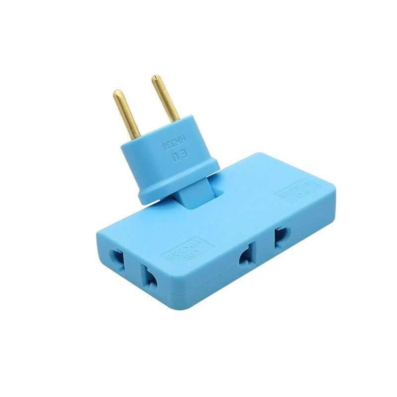 Power Adapter Foldable Compact Three Outlets