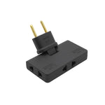 Power Adapter Foldable Compact Three Outlets