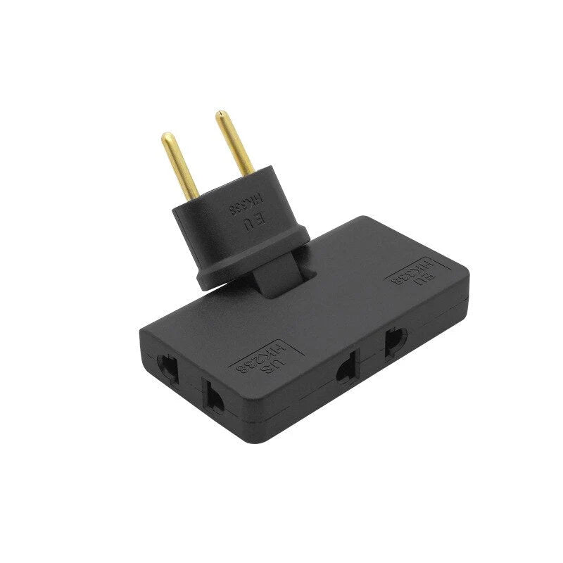 Power Adapter Foldable Compact Three Outlets