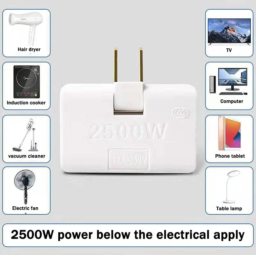 Power Adapter Foldable Compact Three Outlets