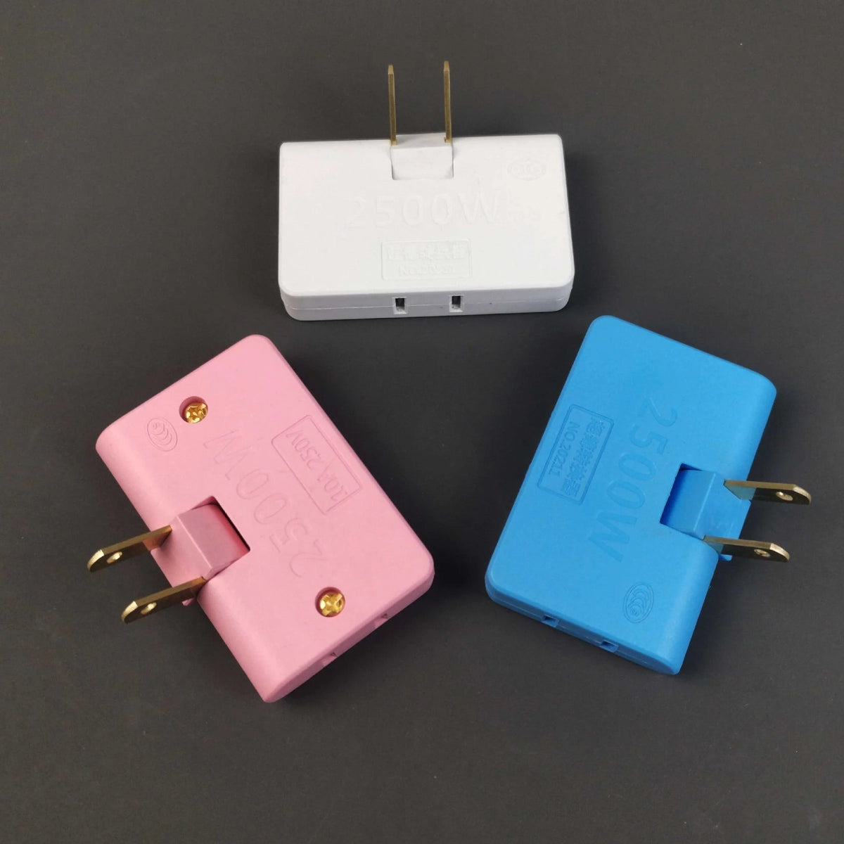 Power Adapter Foldable Compact Three Outlets