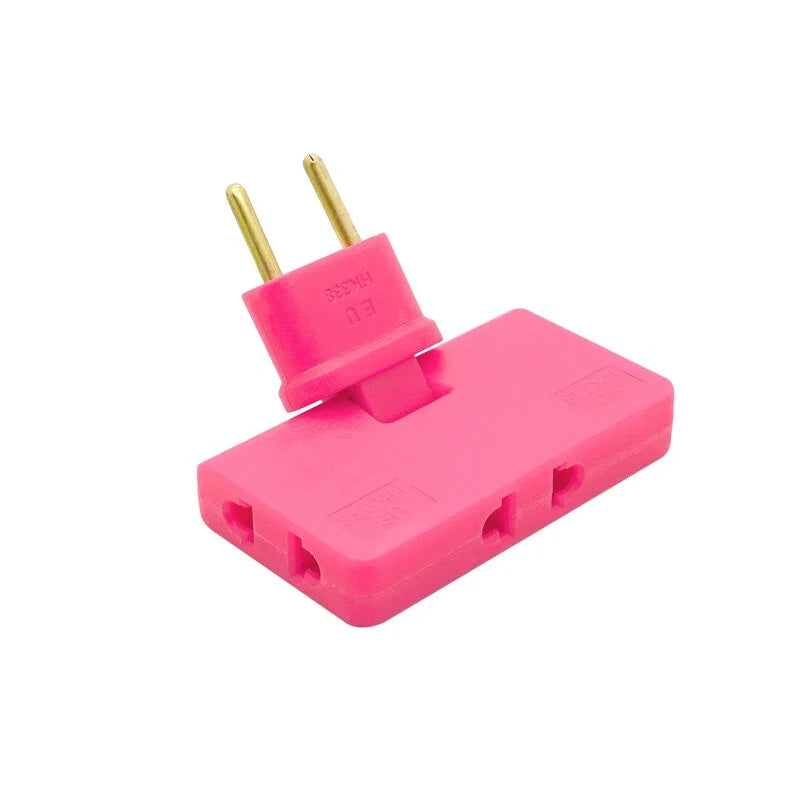 Power Adapter Foldable Compact Three Outlets