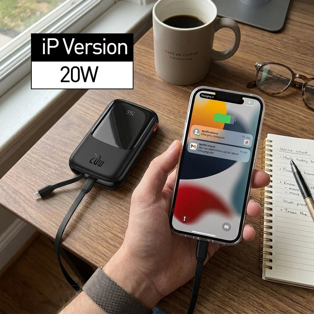 Power Bank 20W Fast Charging Foldable Design