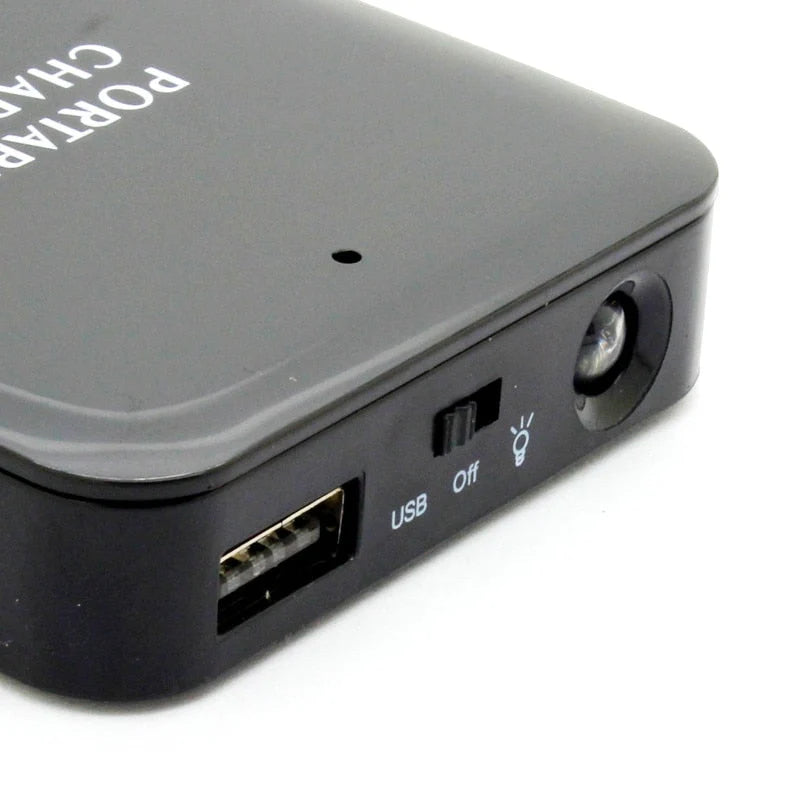 Power Bank AA Battery Powered USB Output & LED Flashlight