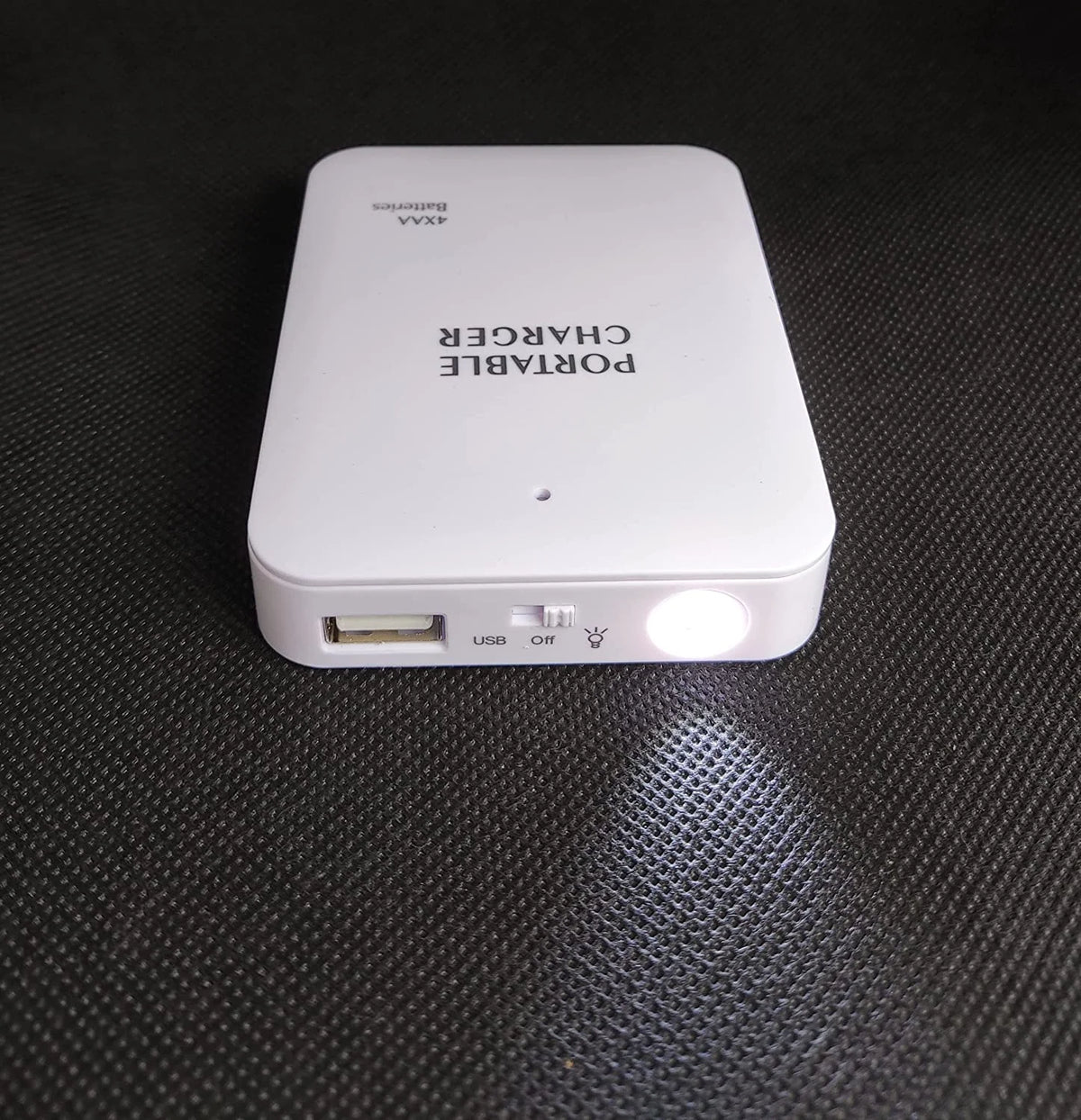 Power Bank AA Battery Powered USB Output & LED Flashlight