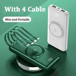 Power Bank Built-In Cables Wireless Charging 20,000 mAh