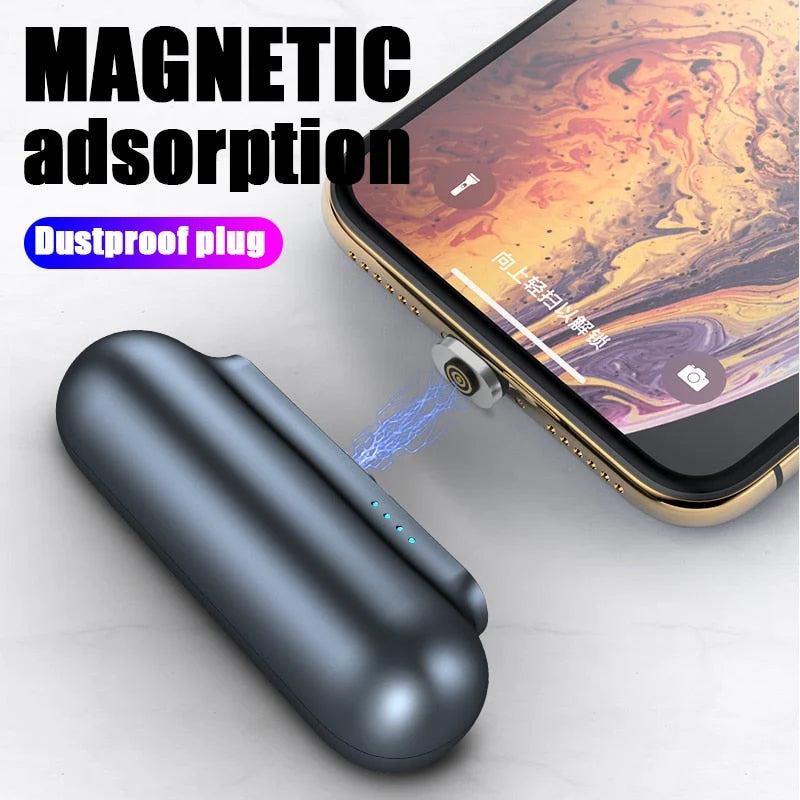 Power Bank Compact 2600mAh Magnetic Charging