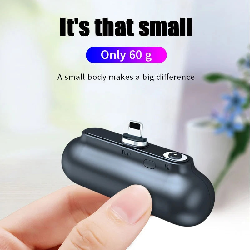 Power Bank Compact 2600mAh Magnetic Charging