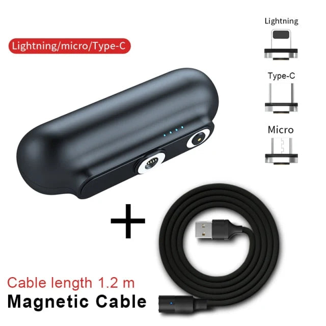 Power Bank Compact 2600mAh Magnetic Charging