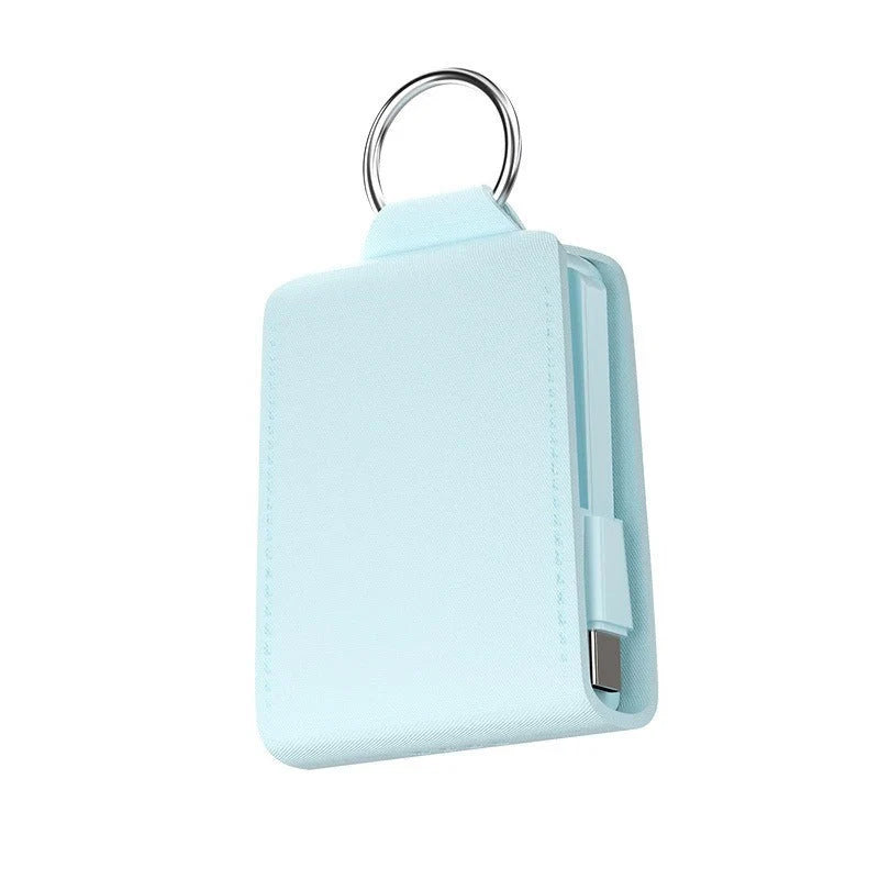 Power Bank Keychain Design 2000mAh Built-In Cable