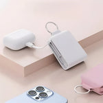 Power Bank Keychain Design 2000mAh Built-In Cable