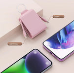 Power Bank Keychain Design 2000mAh Built-In Cable