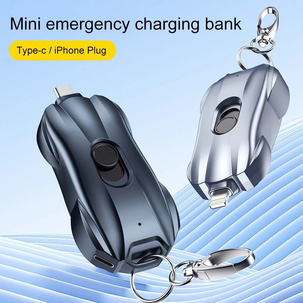 Power Bank Keychain Mini Race Car Design 1500mAh