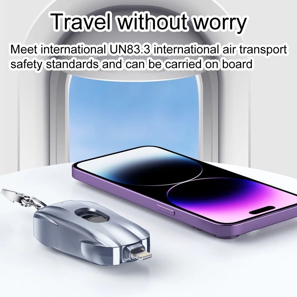 Power Bank Keychain Mini Race Car Design 1500mAh