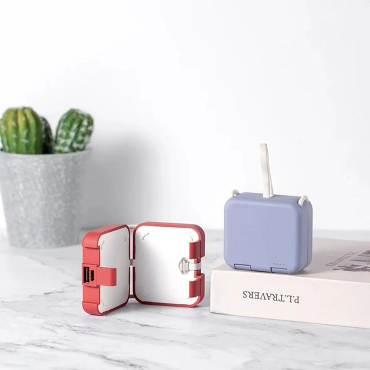 Power Bank Phone Holder 4000mAh Dual Device Charging