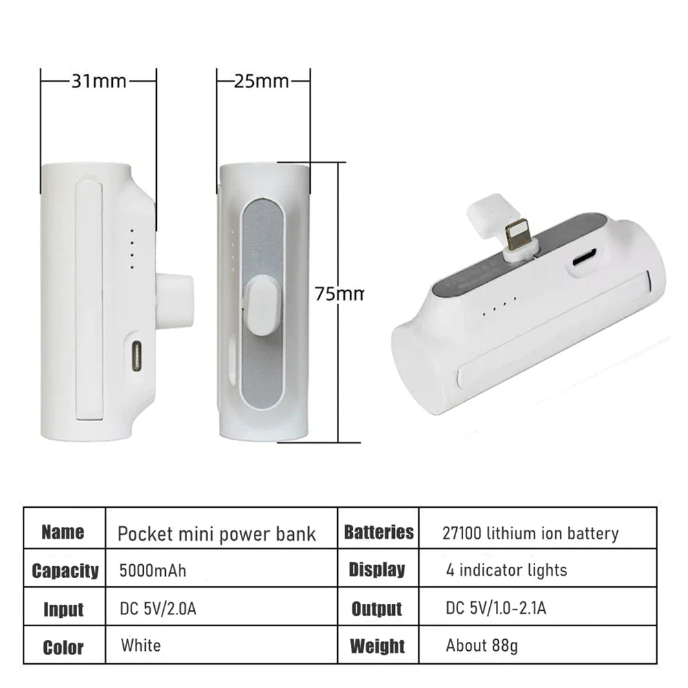 Power Bank Phone Holder Compact With Integrated Stand