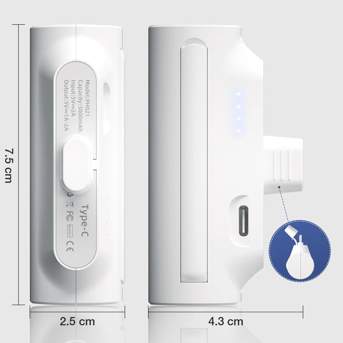 Power Bank Phone Holder Compact With Integrated Stand