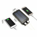 Power Bank Solar Charging LED Flashlight 10000mAh
