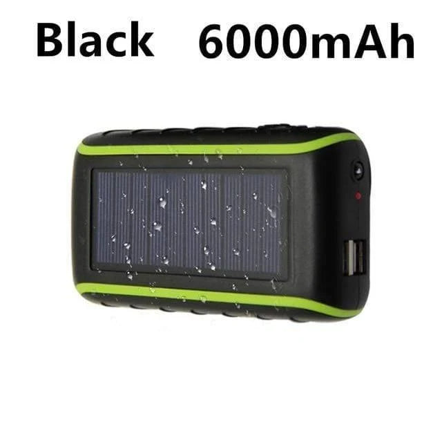 Power Bank Solar & Crank Built-In Flashlight