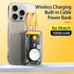 Power Bank Wireless Charging 10000mAh Transparent Design
