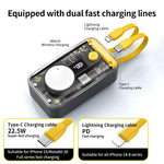 Power Bank Wireless Charging 10000mAh Transparent Design