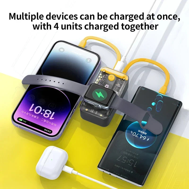 Power Bank Wireless Charging 10000mAh Transparent Design