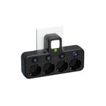 Power Strip 4 Outlets USB Charging Child Safety Lock