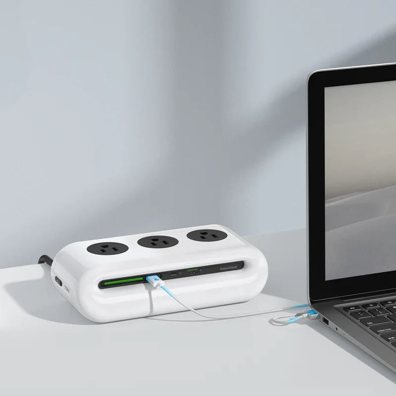 Power Strip Desktop Charging Station 65W USB-C PD