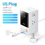 Power Strip Retractable Cable USB-C Fast Charging 65W