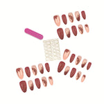 Press-On Nail Art Set Artistic Designs & Long-Lasting Adhesive