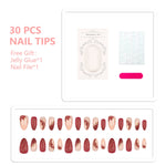 Press-On Nail Art Set Artistic Designs & Long-Lasting Adhesive