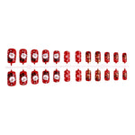 Press-On Nail Set Christmas Designs Adhesive Included